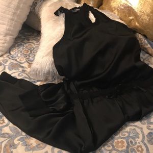 Black Silk Jumpsuit